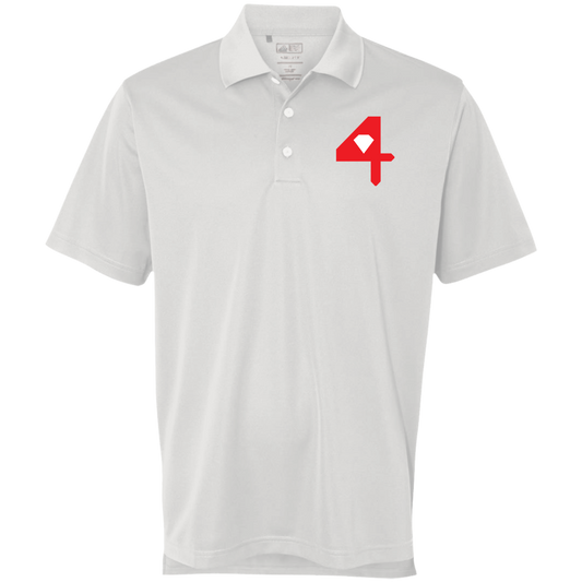 Adidas Red "4" Golf ClimaLite Polo