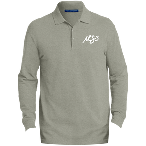 White MS3 EZCotton™ LS Polo
