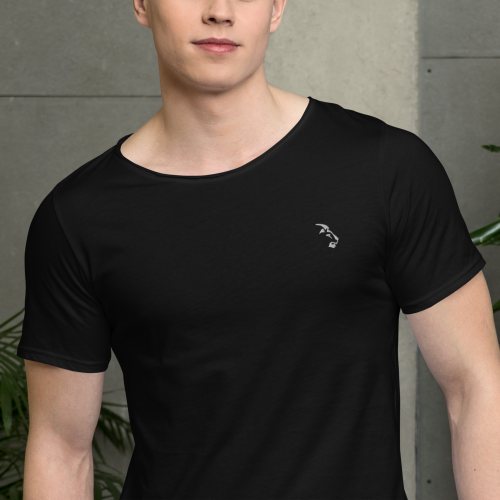 Lion Head Raw Neck Tee